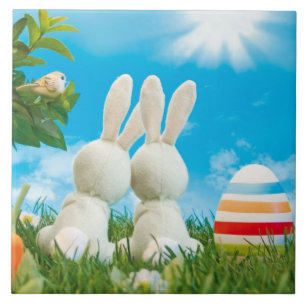 Cerâmica Azulejo cerâmico de Bunnies de Páscoa