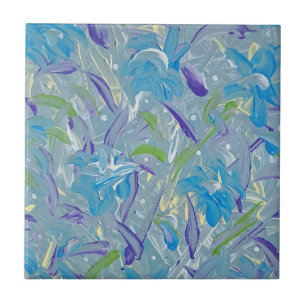 Cerâmica Azulejo cerâmico de chuva lavanda