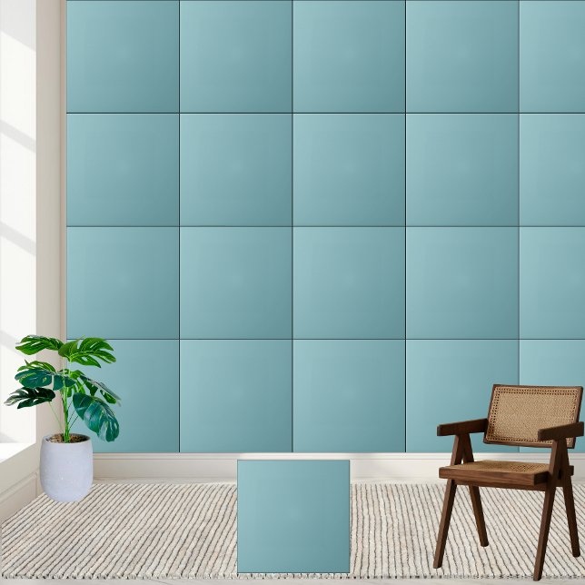 Cerâmica Azulejo cerâmico de cor sólida azul-claro-aqua (Light Aqua Blue Solid Color Ceramic Tile)