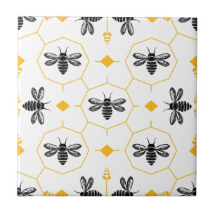 Cerâmica Azulejo Cerâmico de Cozinha de Verão Abelha Amarel