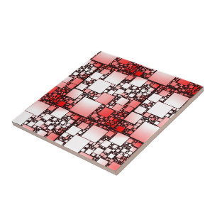 Cerâmica Azulejo cerâmico de dança ao quadrado vermelho e