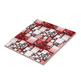 Cerâmica Azulejo cerâmico de dança ao quadrado vermelho e b