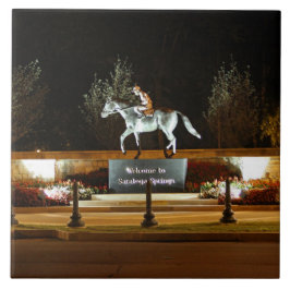 Cerâmica Azulejo cerâmico de dança nativa Statue Saratoga