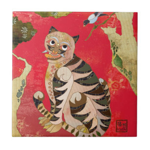 Cerâmica Azulejo cerâmico de Deco da arte popular coreana