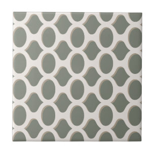 Cerâmica Azulejo cerâmico de decoração branca verde geométr