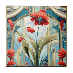 Cerâmica Azulejo cerâmico de Design de Arte de Flores Poppy