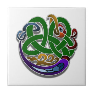 Cerâmica Azulejo cerâmico de Design de aves celtas irlandes