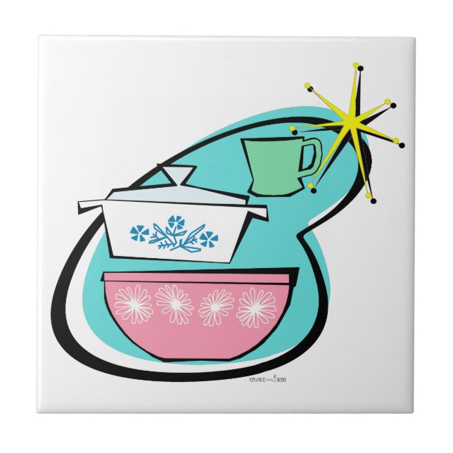 Cerâmica Azulejo Cerâmico de Design de Cookware Atômica (Frente)