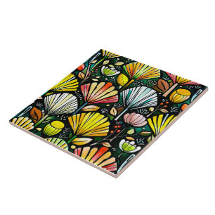 Cerâmica Azulejo cerâmico de Design de plantas