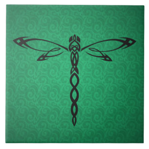 Cerâmica Azulejo Cerâmico de Dragonfly Celular Verde