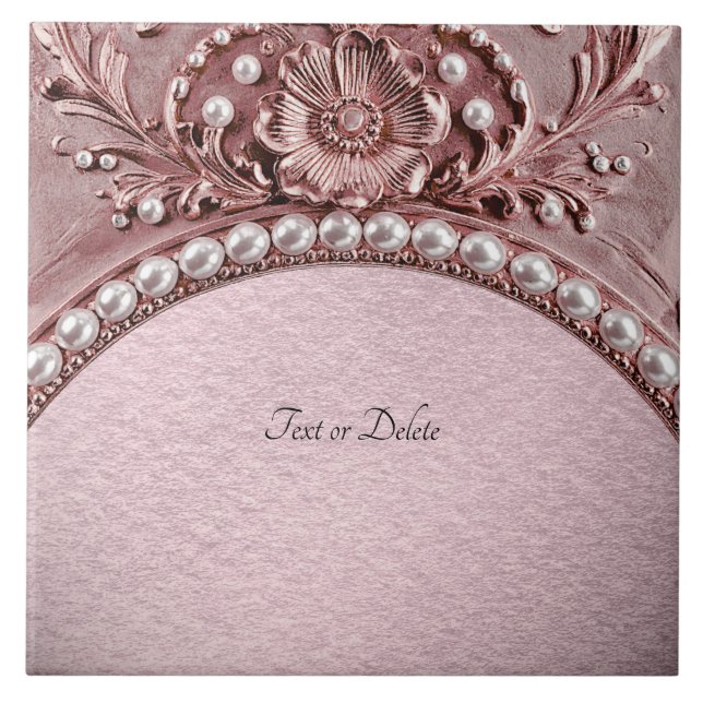 Cerâmica Azulejo Cerâmico de Flor Rosa (Frente)