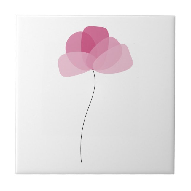 Cerâmica Azulejo Cerâmico de Flor Simples (Frente)