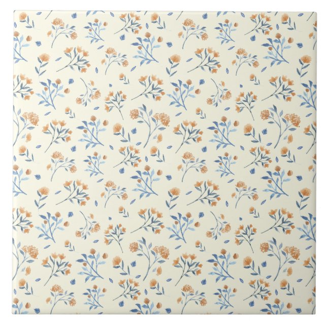 Cerâmica Azulejo cerâmico de flores selvagens da moderna fa (Frente)