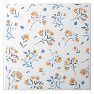 Cerâmica Azulejo cerâmico de flores silvestres, moderno, br
