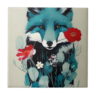 Cerâmica Azulejo cerâmico de Fox Azul