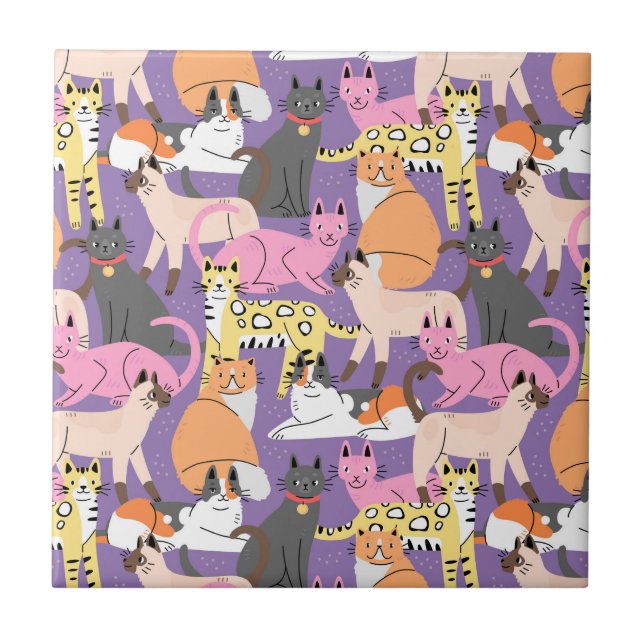 Cerâmica Azulejo cerâmico de Gatos Cujos (Frente)