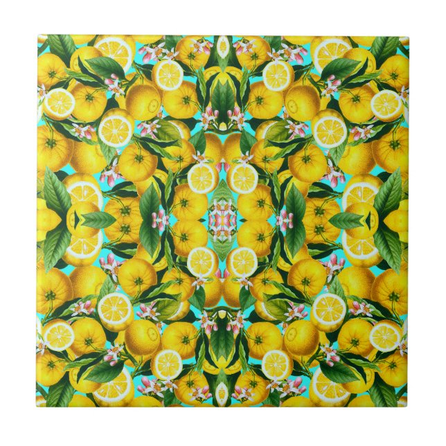CERÂMICA  AZULEJO CERÂMICO DE LEMÕES TROPAIS (Frente)