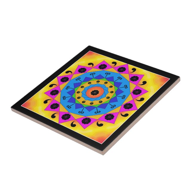 Cerâmica Azulejo cerâmico de Mandala (Lateral)