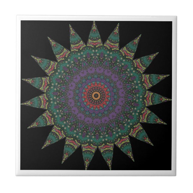 Cerâmica Azulejo cerâmico de Mandala (Frente)