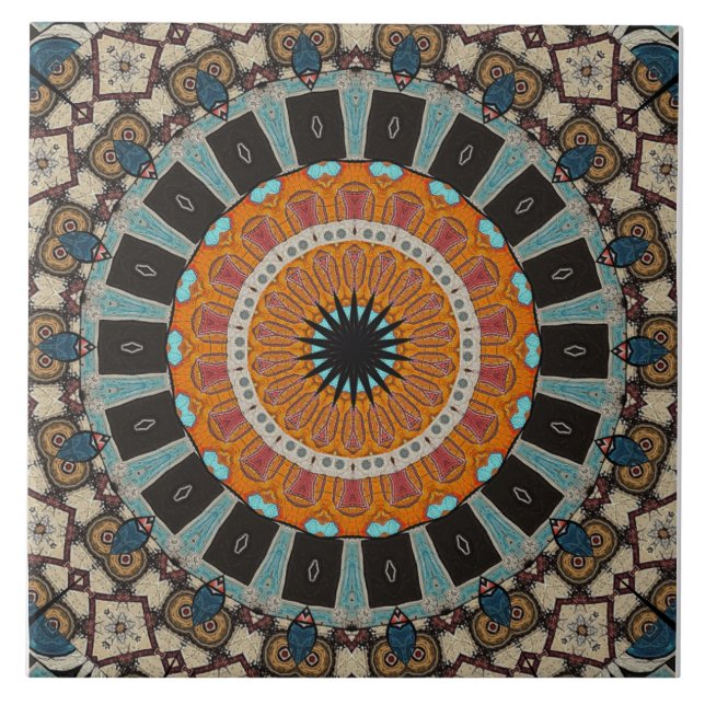 Cerâmica Azulejo cerâmico de Mandala Moderno (Frente)