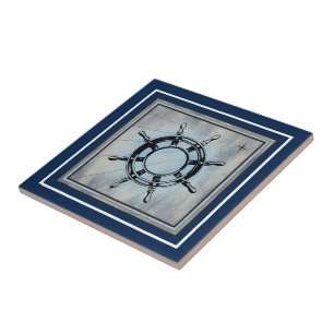 Cerâmica Azulejo cerâmico de Marinho intacto náutico
