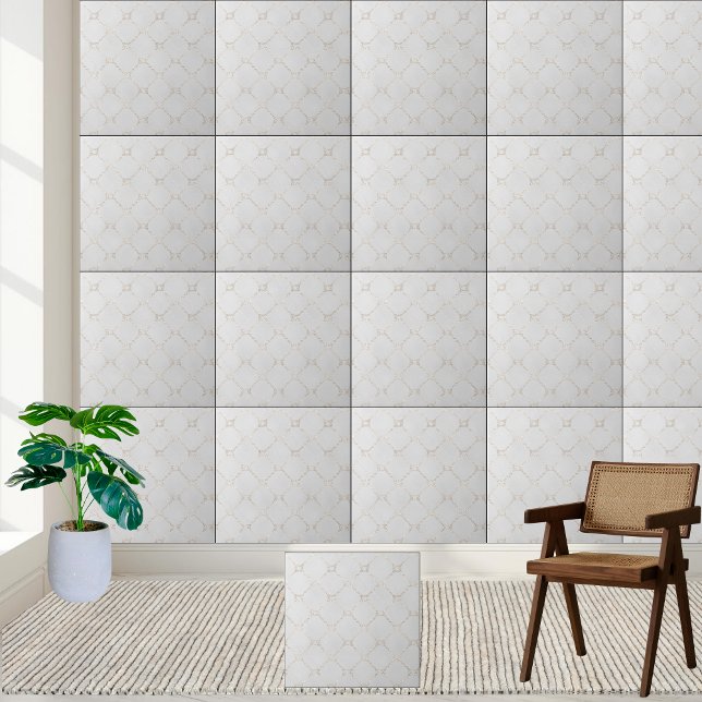 Cerâmica Azulejo cerâmico de mármore branco Elegante (Elegant White Marble Mosaic Ceramic Tile)