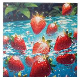 Cerâmica Azulejo Cerâmico de Morangos