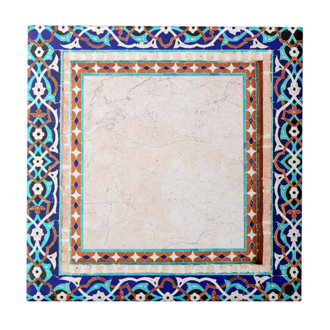 Cerâmica Azulejo cerâmico de mosaico azul (Frente)