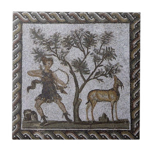 Cerâmica Azulejo cerâmico de mosaicos romanos, pequeno (4,