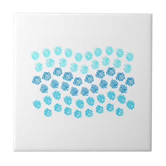 Cerâmica Azulejo cerâmico de ondas azuis (Frente)