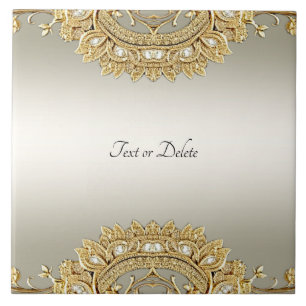Cerâmica Azulejo cerâmico de Ornamentado Dourado