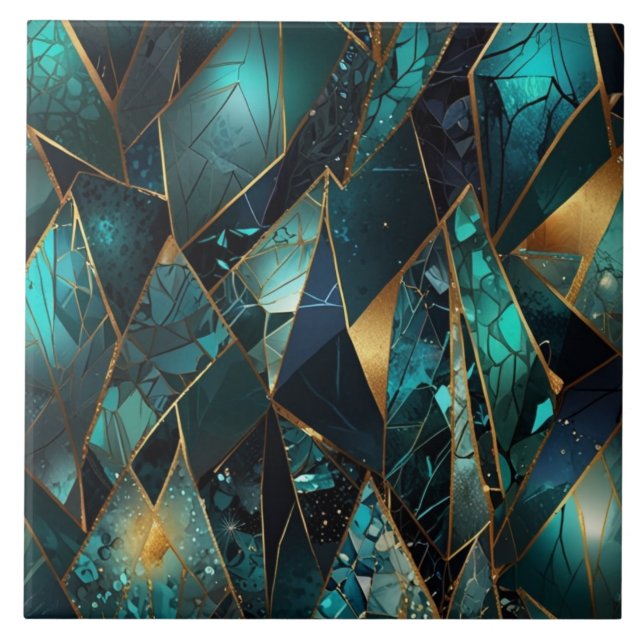 Cerâmica Azulejo Cerâmico de Padrão Abstrato (Frente)