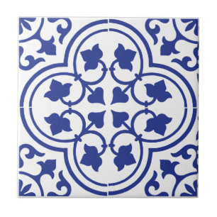 Cerâmica Azulejo cerâmico de padrão azul e branco