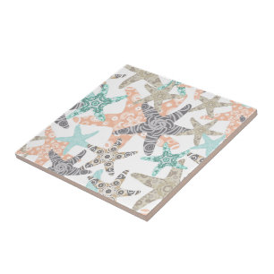 Cerâmica Azulejo cerâmico de padrão constante de Starfish