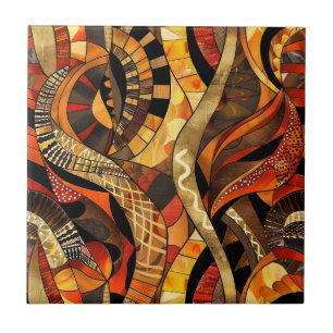 Cerâmica Azulejo cerâmico de padrão tribal africano