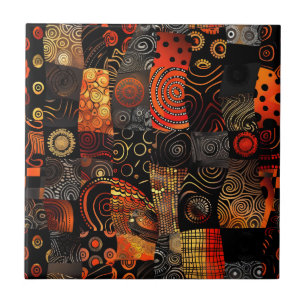 Cerâmica Azulejo cerâmico de padrão tribal africano