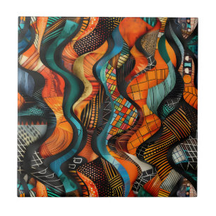 Cerâmica Azulejo cerâmico de padrão tribal africano