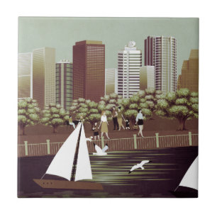 Cerâmica azulejo cerâmico de paisagem urbana