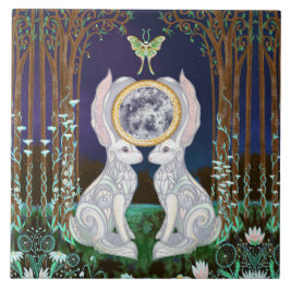 Cerâmica Azulejo Cerâmico de Pares Lunares