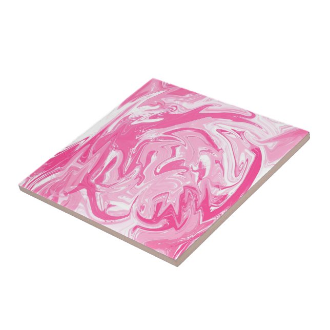 Cerâmica Azulejo cerâmico de pedra branca-rosa, cor-de-rosa (Lateral)