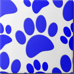 Cerâmica Azulejo Cerâmico de Pegada de Pata de Cachorro Azu