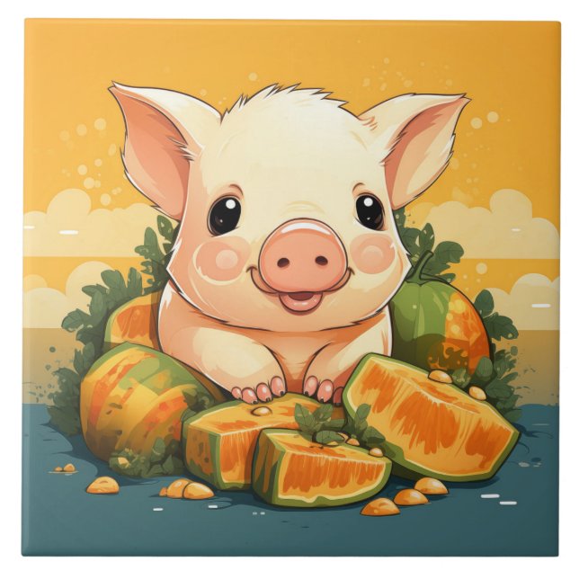 Cerâmica Azulejo cerâmico de pigmeus (Frente)