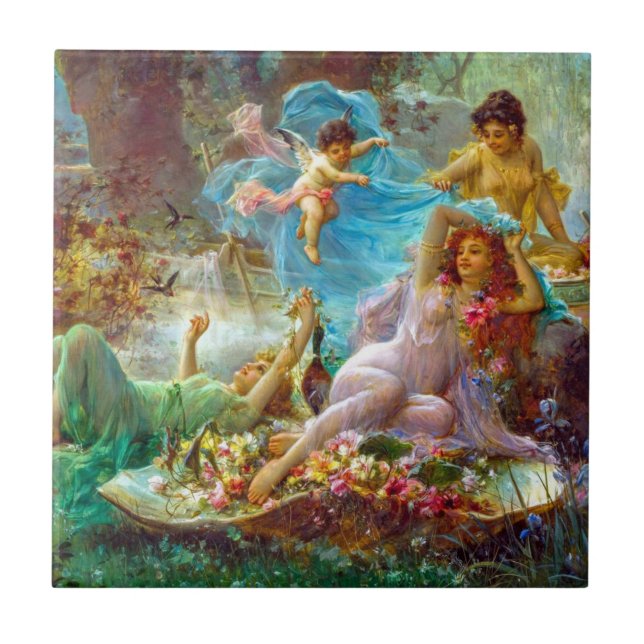 Cerâmica Azulejo cerâmico de pintura clássica (Frente)