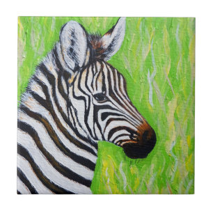 Cerâmica Azulejo Cerâmico de Pintura Zebra