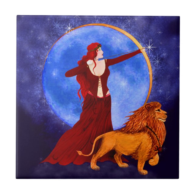 Cerâmica Azulejo cerâmico de potência do cartão tarot (Frente)