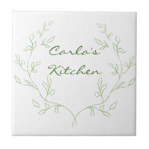 Cerâmica Azulejo cerâmico de quadro de folhas