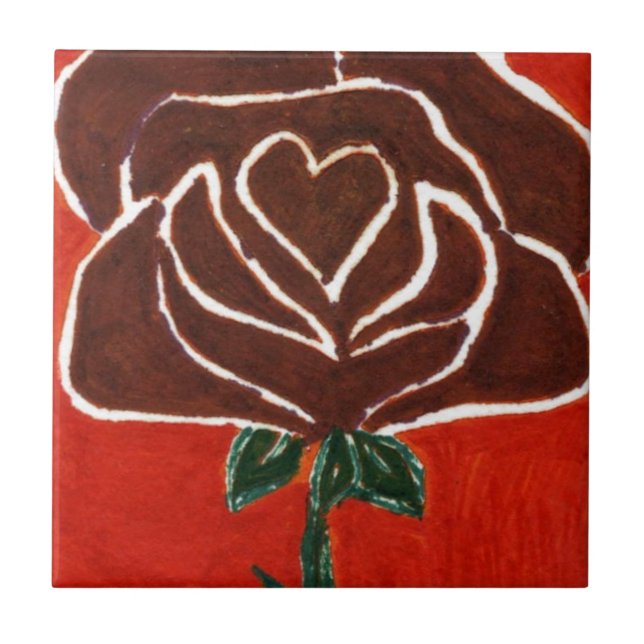 Cerâmica azulejo cerâmico de Rosa nº 7 da cozinha (Frente)
