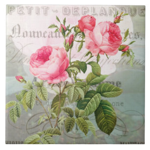 Cerâmica Azulejo cerâmico de roscas rosadas