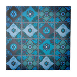 Cerâmica Azulejo cerâmico de sangue do Mediterrâneo azul