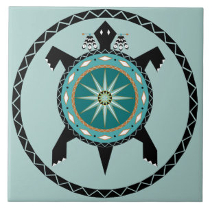 Cerâmica Azulejo cerâmico de tartaruga nativa